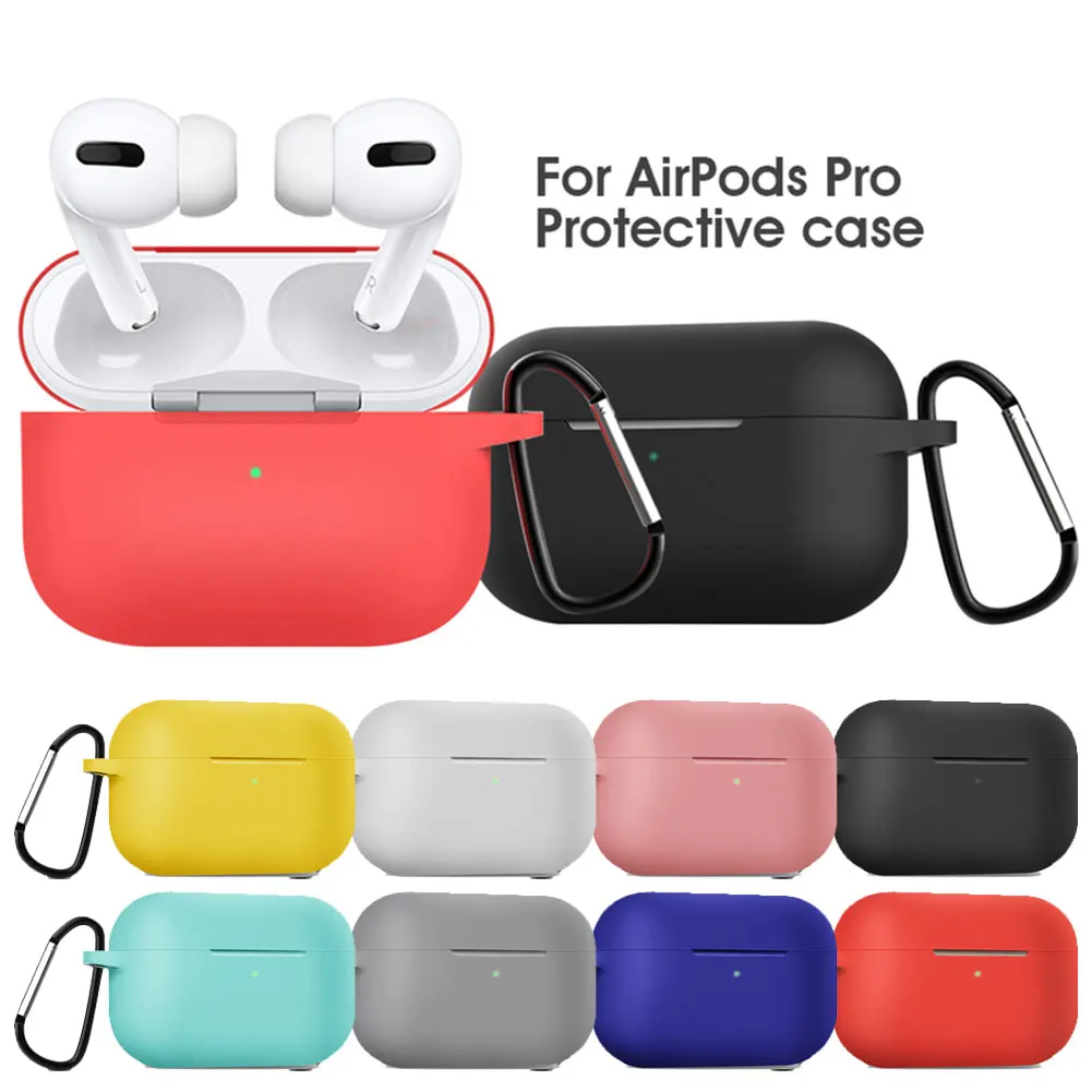 Силиконовый чехол для AirPods Pro защитный чехол-сумка Airpods наушников Air Pods 2019 |