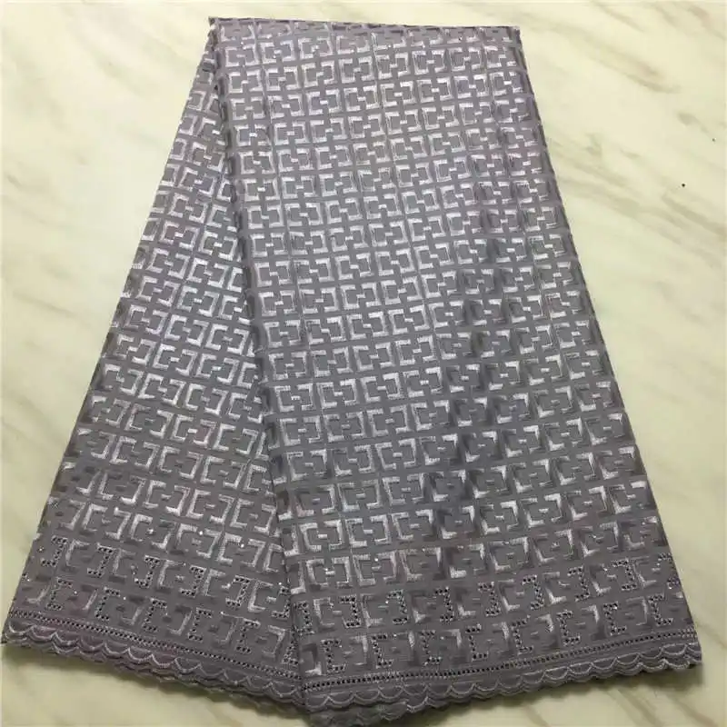

Factory Price African Lace Fabric 2019newest dry cotton lace Swiss Voile Lace with Stones For Man Dress Winn388n