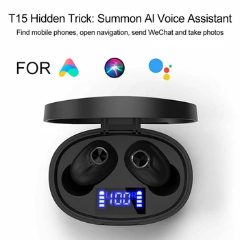 

HI-FI Wireless Earphones TWS Bluetooth 5.0 Earbuds with Microphone LED Digital Display 3D Stereo Sound (Button with RGB Light)