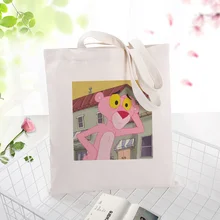 Розовая серия холщовая вместительная сумка для покупок сумка с пользовательским принтом текстовый логотип DIY ежедневное использование экологическая многоразовая утилизация сумки