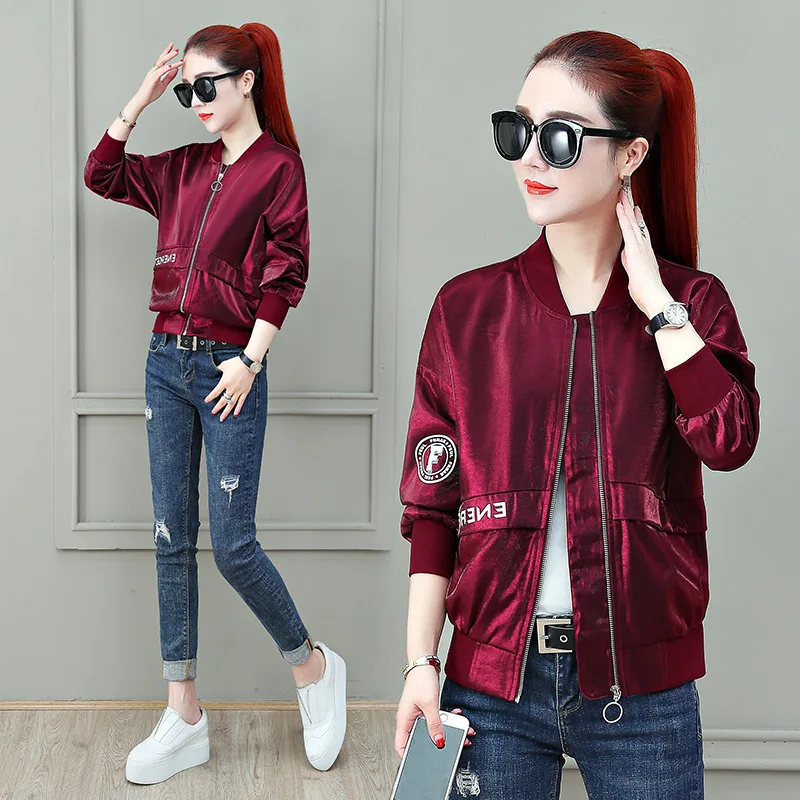 

Autumn Short Baseball Jacket 2019 Spring Clothing New Style Korean-style Students BF Thick Loose-Fit Printed Letter Baseball Sui