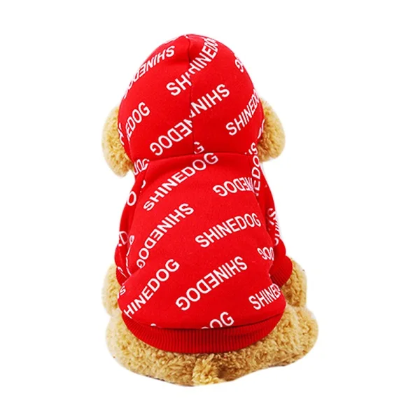 Red Fashion Dog Winter Coat Roupa Para Caes Clothes For Dogs Cats Dog Jackets Letters Print Tiger Costume For Small Dogs Dogs - Цвет: Red