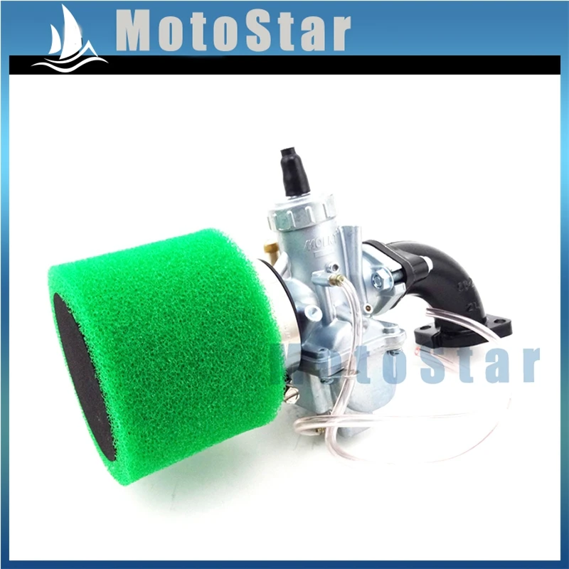 26mm Molkt Carburetor Carb+ 45mm Air Filter+ Mainfold Intake Pipe+ Gasket For KLX TTR CRF70 YX 140cc 150cc 160cc Engine
