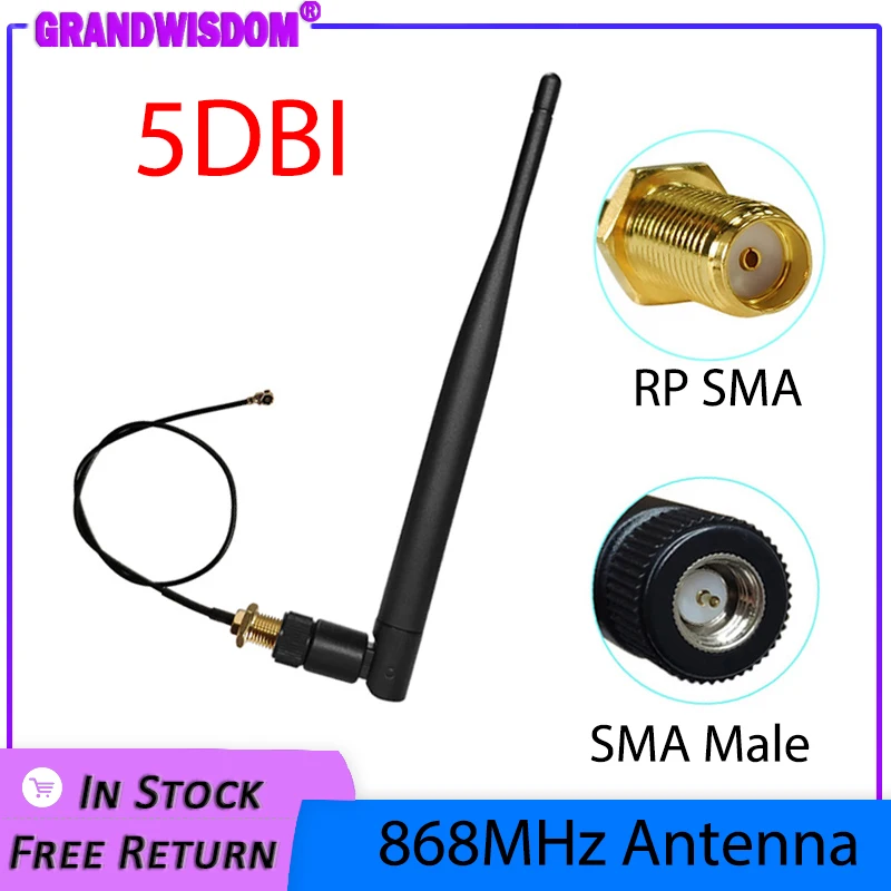 Tanie 868MHz antena Lora Lorawan pbx 915MHz 5dbi złącze męskie SMA GSM 868 sklep