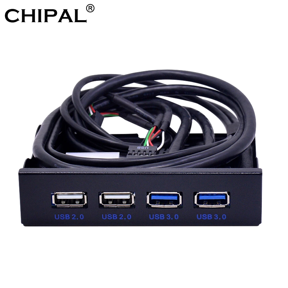 CHIPAL Panel frontal con 4 puertos USB 2,0 y USB 3,0, divisor de concentrador, de soporte combinado interno escritorio, Bahía de 3,5 pulgadas|4 usb 2.0|4 port usbhub usb3.0 - AliExpress