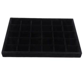 

Premium Velvet Stackable Jewelry Tray Showcase Display Organizer, 2 Colors for Choose
