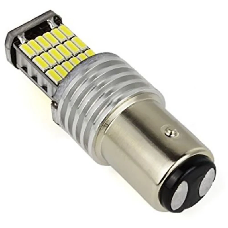 2 шт. 1157 BAY15D P21/5 W 4014 45SMD светодиодный светильник, белый, красный, янтарный указатель поворота, лампа дальнего света, DC 12V