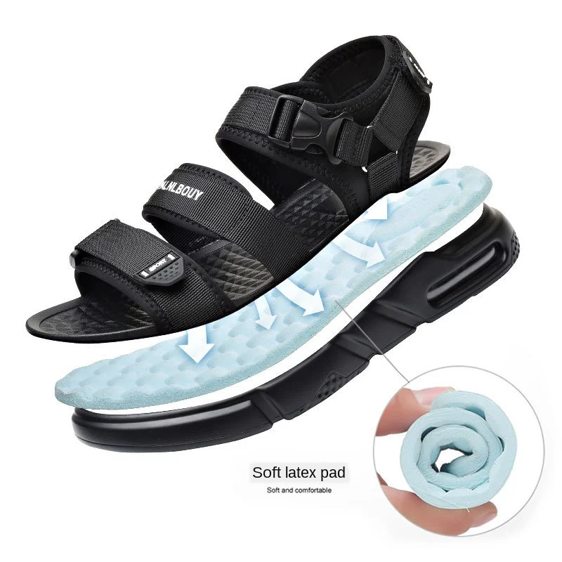 Сандалии гладиаторы мужские с открытым носком модные дизайнерские босоножки в