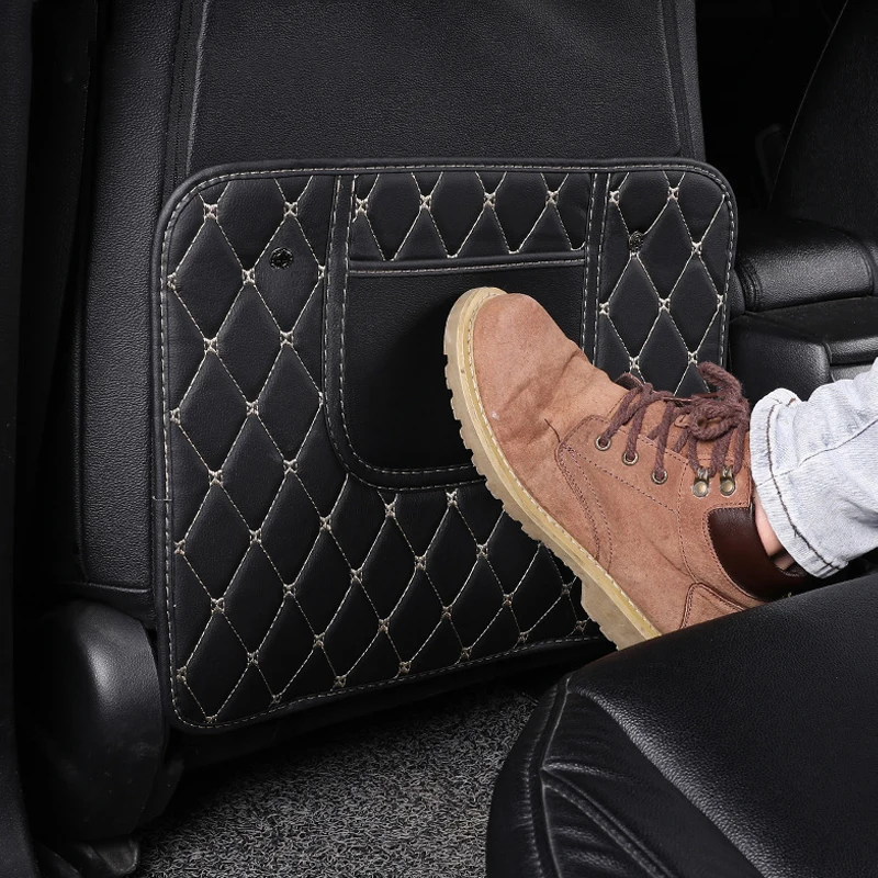 Waterproof PU Leather Car Seat Back Cover Anti Kick Pad