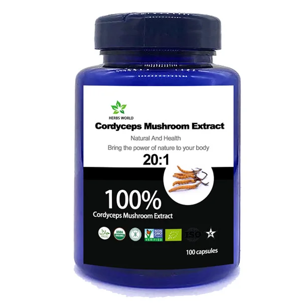 Лучший высококачественный 100% чистый порошок экстракта Кордицепса кордицепс
