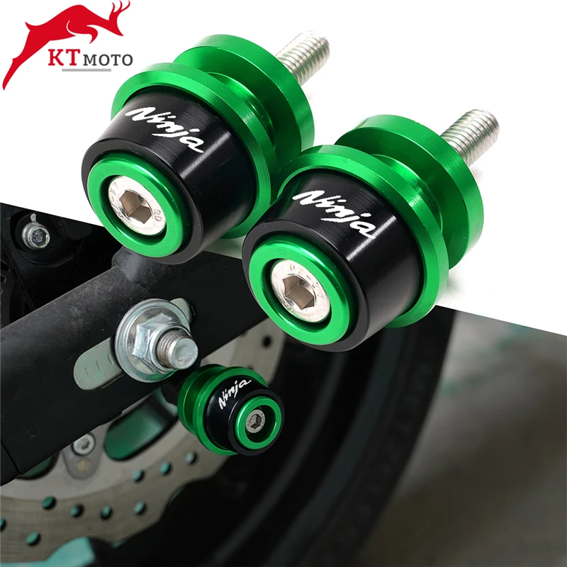 For KAWASAKI Ninja ZX6R ZX7R ZX9R ZX10R ZX12R ZX14R Motorcycle accessories Swingarm Slider Spools 10MM Stand Screws Cover For KAWASAKI Ninja ZX6R ZX7R ZX9R ZX10R ZX12R ZX14R Motorcycle accessories Swingarm Slider Spools 10MM Stand Screws Cover