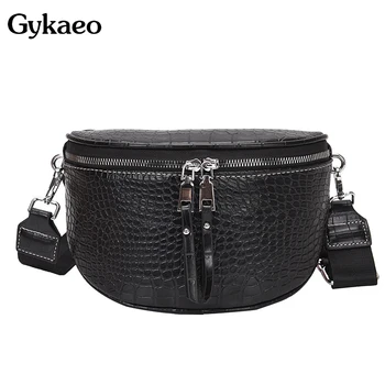 

Gykaeo Small Shoulder Bags for Women 2020 Spring Hit Colors Shopping Crossbody Bag Ladies PU Leather Crocodile Messenger Bags