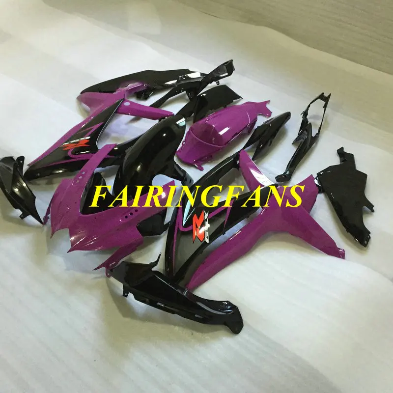 Литья под давлением обтекатель комплект для GSXR600 750 K8 08 09 GSXR 600 GSXR750 2008 2009 ABS фиолетовый черный Обтекатели кузова+ подарки SA57