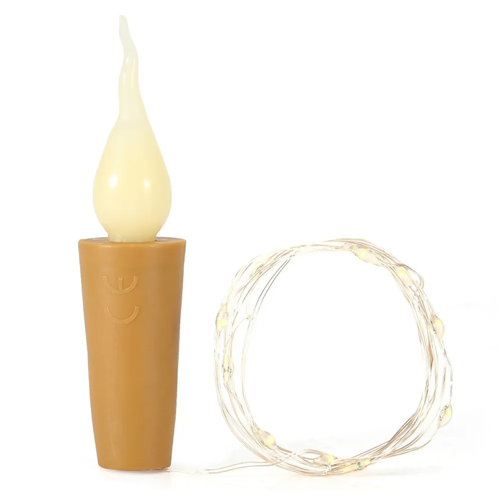 2 метра светильники в форме винных бутылок свеча струнные огни 10/20 светодиодный