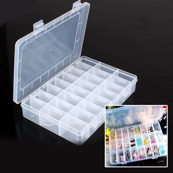 

Practical Travel Small Things Container Packing Organizer Box Plastic 24 Compartments Storage Case Bead Rings Accessories