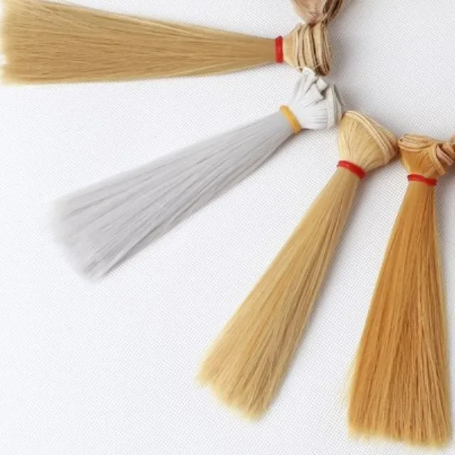 Adollya BJD Hair For Dolls DIY Doll Accessories Wigs Straight Hair High-Temperature Toys For Girls 15*100cm Tress For Dolls Hair 5