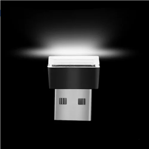 Автомобильный атмосферный свет светодиодный мини USB прикуриватель декоративные огни лампа для автомобильного компьютера power Bank