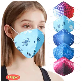

10PCS Non-woven Disposable Face Mask Fashion Print 3 Layer Mask Adult Unisex Design Mask Disposable Mouth Mask Mascarillas
