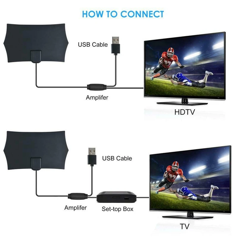 Горячее предложение TTKK 980 Miles 4K цифровая HD ТВ комнатная ТВ антенна с усилителем сигнала Усилитель ТВ радиус серфинга лиса антенна HD ТВ антенны Aeri