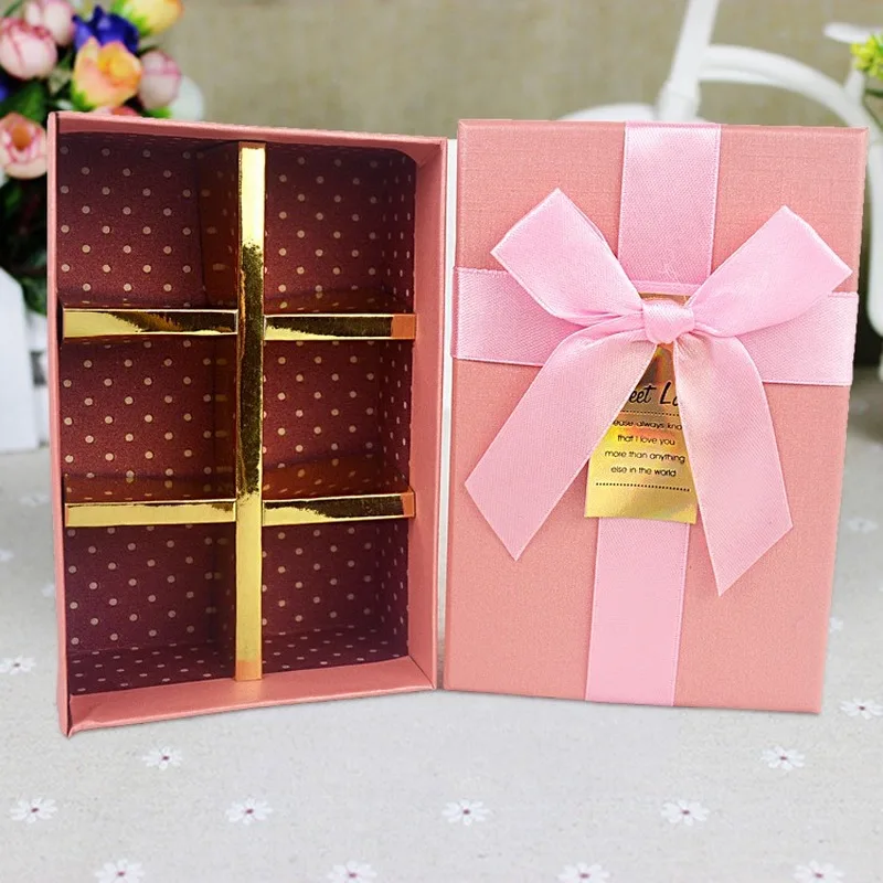 

Bowtie Box Chocolate 6-bar Gift Box Christmas Gift Box Valentine's Day Christmas Party New Year Birthday Party Gift Boxes Bags