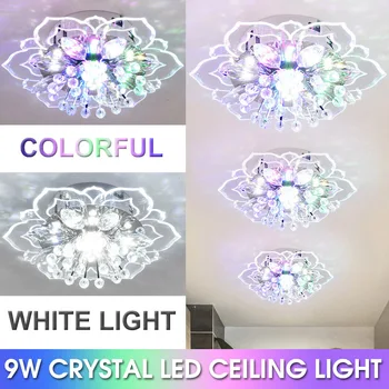 

NEW 9W Modern Crystal LED Ceiling Light Wall Sconce for Home Decoration Balcony Lamp Porch Light Corridors Light Fixture