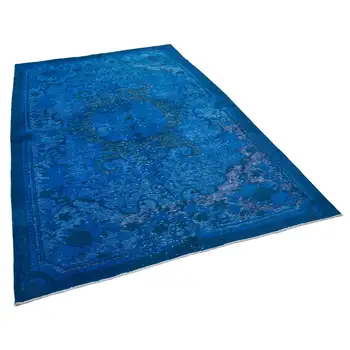 

179x266 Cm Blue Handmade Over Dyed Rug-6x9 Ft