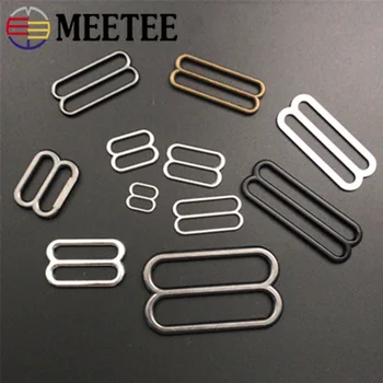 

Meetee ID6mm-51mm 30pcs Metal 8-shaped Tri-Glide Buckles Bra Rings Sliders Strap Adjust Buckle Clsap DIY Strap Adjustment Hook