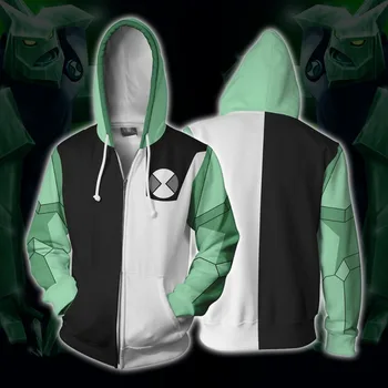 

Ben 10 Costumes Ben Tennyson Diamondhead Cosplay 3D Printed Hoodies Sweatshirt Cardigan Sweater Cartoon Women hooded Jackets