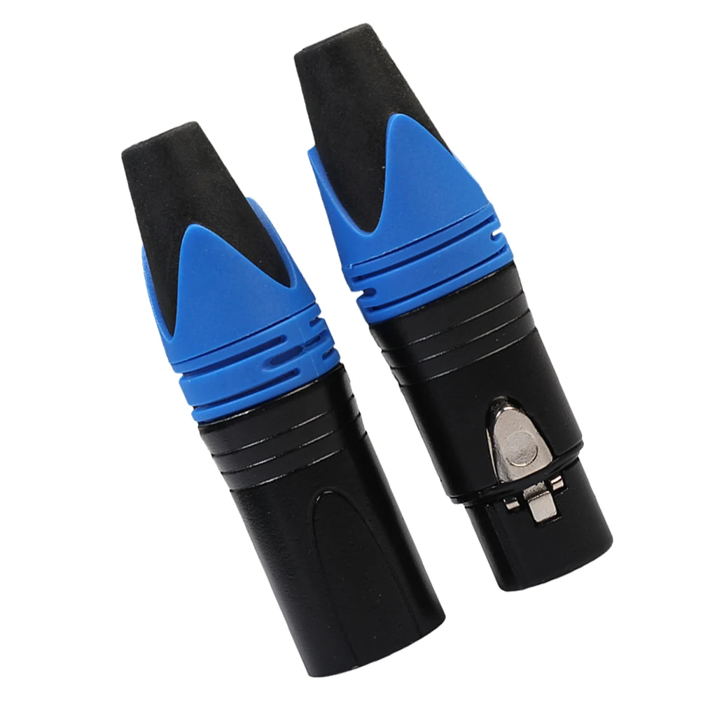 1 pair XLR 3 Pin Male & Female MIC Snake Plug Audio Microphone Cable Connector