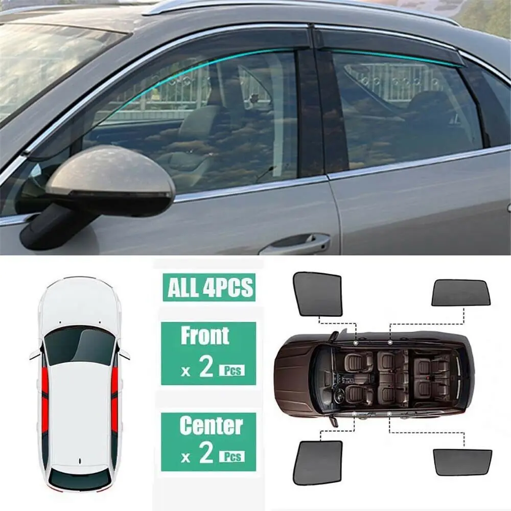 

For Honda Civic 9th 4Pcs Windows Sunshade Ray Protector Mesh Block Privacy Visor