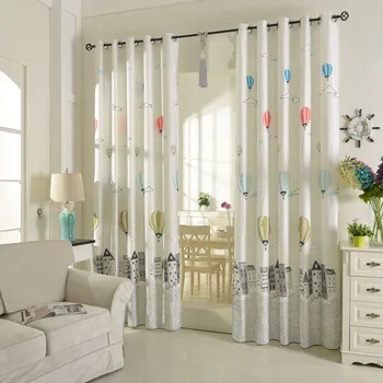 

Kids blackout curtains Cartoon hot air balloon environmental curtains for kids bedroom living room