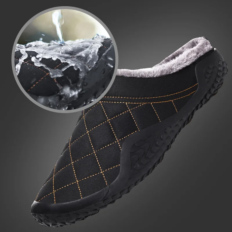 

Winter Snow Boots Men Waterproof Fur Lofar Shoe for Man 2020 Fashion Mens Shoes Casual Warm Low Band Plus Size 48 Drop Shipping