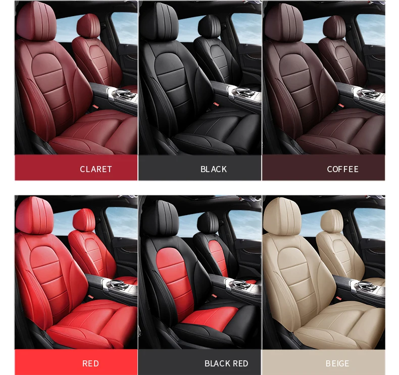 Кожаные чехлы для автомобильных сидений на заказ для авто Mercedes Benz GLC300 GLC200 GLC260 GLC220d аксессуары для сидений Автомобильные Чехлы защитная подушка