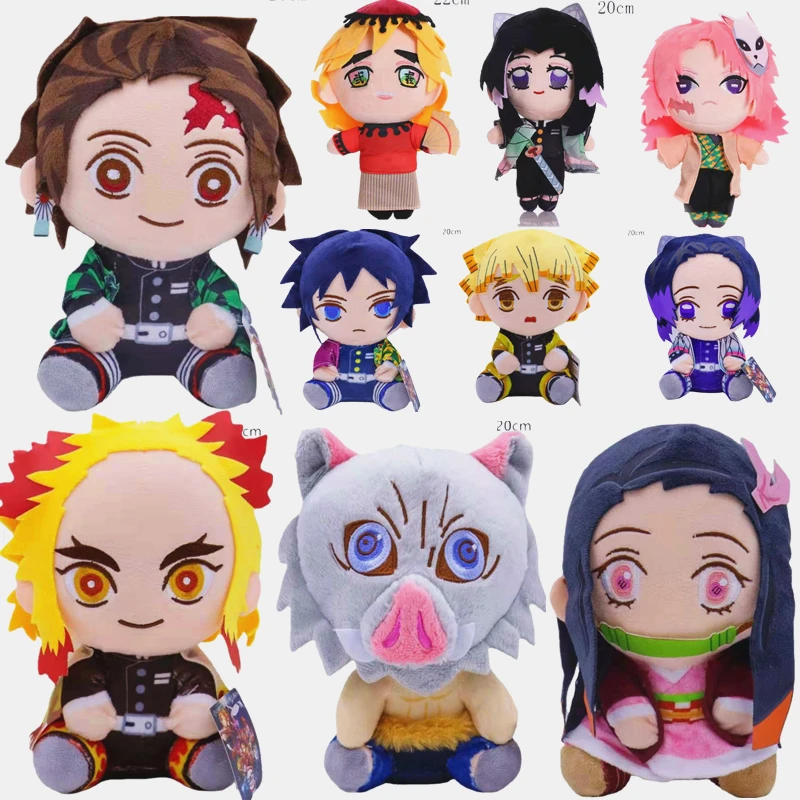 Плюшевая игрушка Demon Killer Kimetsu No Yaiba Kamado Tanjirou Tomioka Giyuu Agatsuma Zenitsu Douma Sabito 20 см подарок