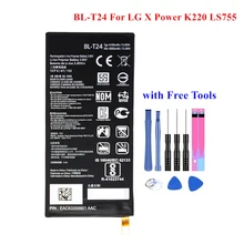 Новые запасные Батарея BL-T24 для LG X Мощность K220 K220DS K220DSK K220DSZ K220Y K220Z LS755 US610 K450 F750K 4000/4100 запасная батарея AKKU для телефона, мАч+ Инструменты