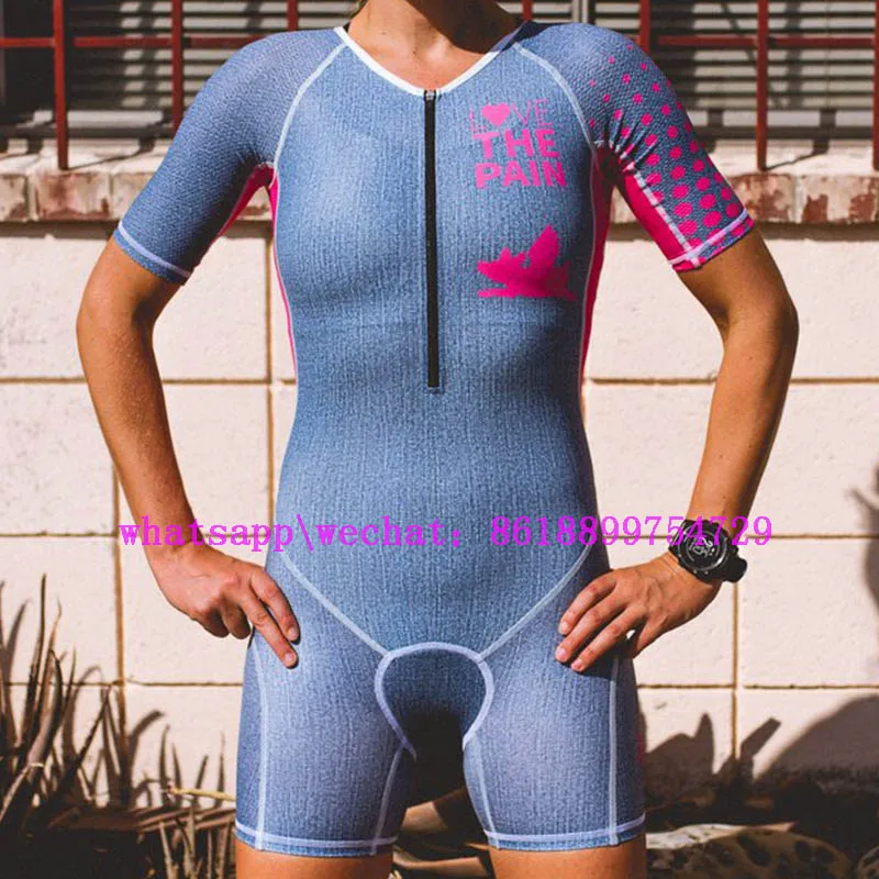 triathlon Love the pain, велокостюм, Триатлон, боди, одна женская одежда, скоростные blusas moda ciclismo mujer feminina, трикостюм, комбинезон - Цвет: triathlon