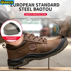 Chaussures de sécurité avec bout en acier pour hommes, Anti perforation, bottes de travail respirantes 