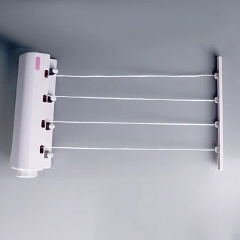 

Stainless Steel Wall Hanger Retractable Indoor Clothes Hanger Magic Drying Rack Towel Rack Retractable Clothesline Rope Spreader