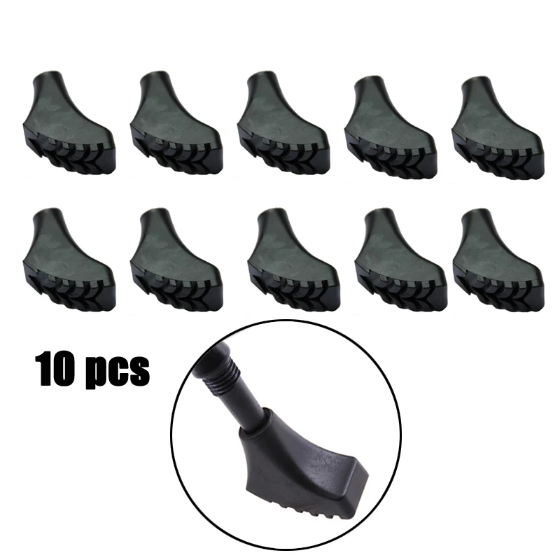 10 pieces Rubber Hiking Trekking Pole Head Cover Replacement Tips Anti