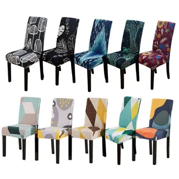 

1Pcs Solid Color Chair Cover Elastic Elastane Slipcover Kitchen Wedding Banquet Hotel Chairs Covers for Dining Room