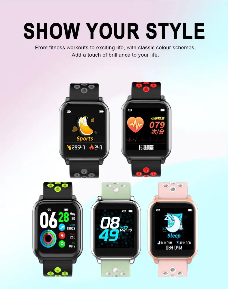 Lerbyee смарт-браслет KY11 монитор сердечного ритма Будильник фитнес-трекер управление музыкой Шагомер умный Браслет для iOS Android