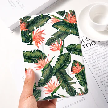 

Ipad 2 3 4 White Leather PU Hard Back Case Palm Leaves Set Cover Protective For 2020 iPad Pro 11 12.9 10.5 7.9 inch Mini 1 2 3 5