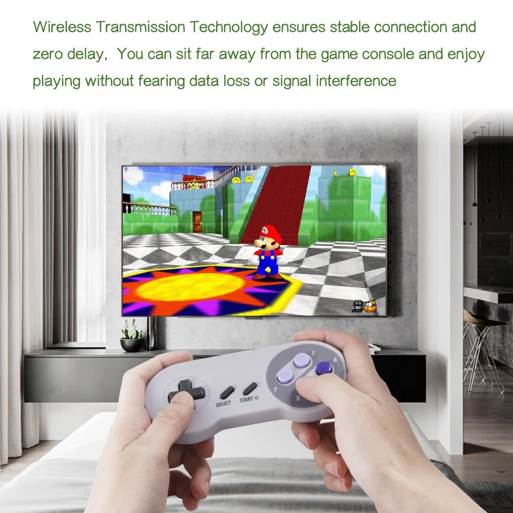   е USB  Ʈѷ е ̽ƽ SNES 2.4G, Windows PC MAC    е  ܼ