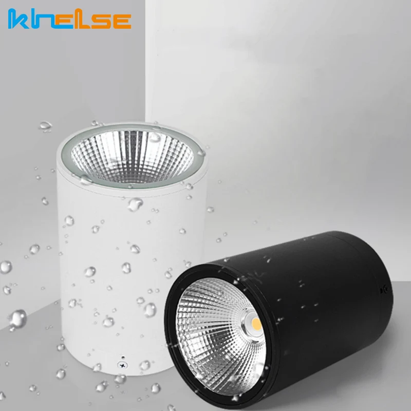 LED Waterproof IP65 COB Ceiling Downlight Surface Mounted Spot Lights for Porch Balcony Terrace Hotel Kitchen Bathroom