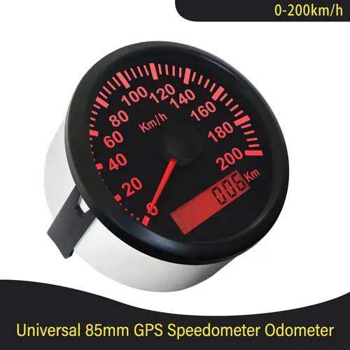 ELING New 85mm GPS Speedometer 120km/h 200km/h Speed Gauge Odometer UTV Motorcycle Marine Boat Buggy 12V/24V With Red Backlit - Image 3