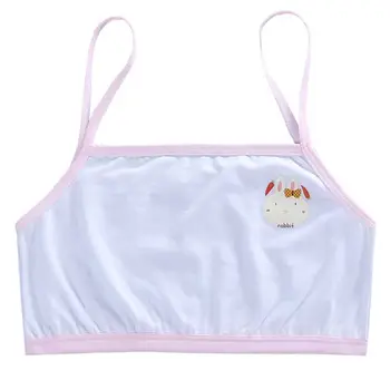 

Kids Girls Spaghetti Strap Cotton Training Bra Cartoon Animal Wireless Underwear