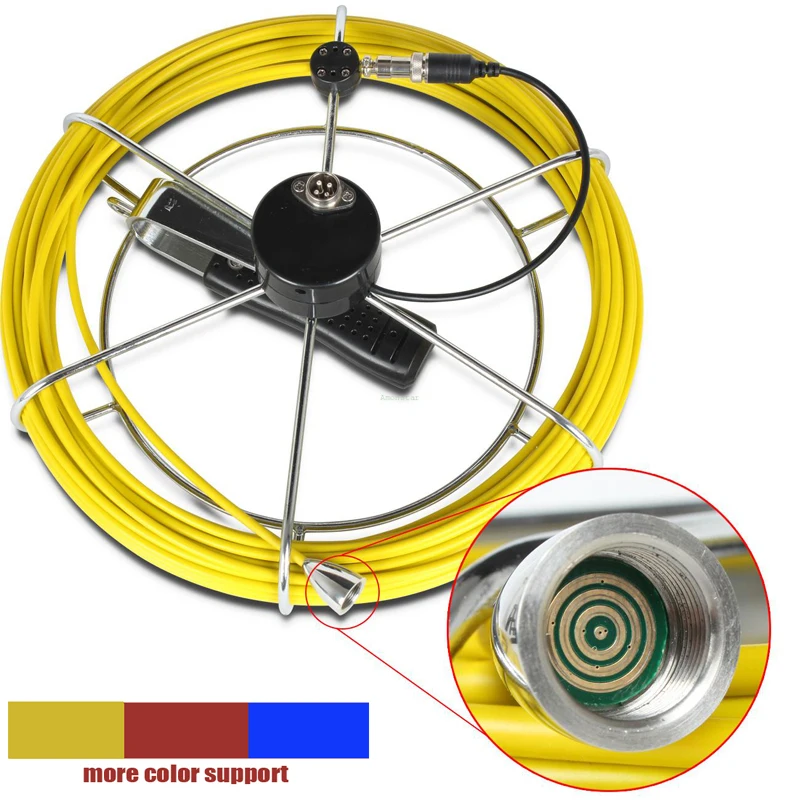 30m Replacement Cable for Pipe Inspection Camera Yellow A0C3 