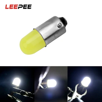 

LEEPEE 3D COB LED DC 12V Marker Bulb White Auto Interior Lamp BA9S T4W 363 1895 233 Car License Plate Light