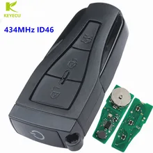 KEYECU замена Смарт дистанционного ключа автомобиля FOB 3 кнопки 434 МГц ID46 чип для MG MG550 MG6