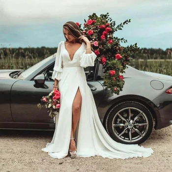 Get Wallpaper Bohemian style boho casual beach wedding dresses For iPhone